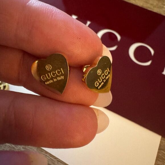 Gucci Gold Heart-Shaped Earrings - Picture 3 of 6
